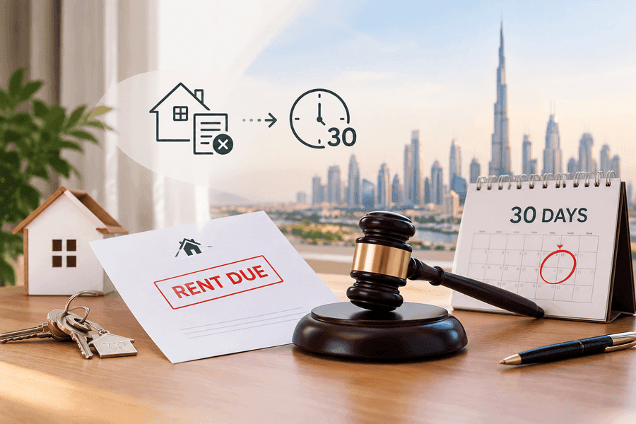Tenant Not Paying Rent in Dubai? The 30-Day Eviction Process